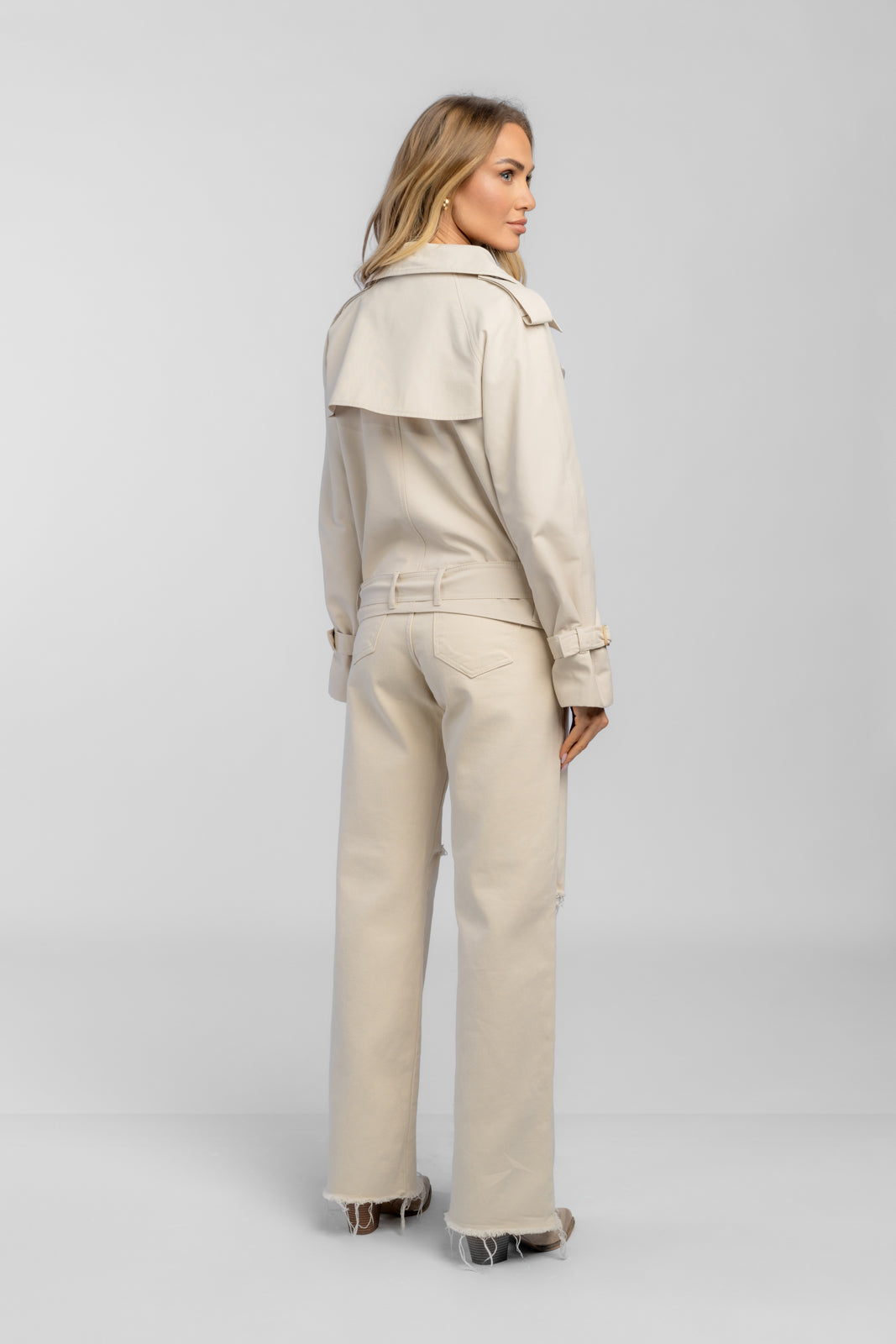Crèmekleurige ADA trenchcoat