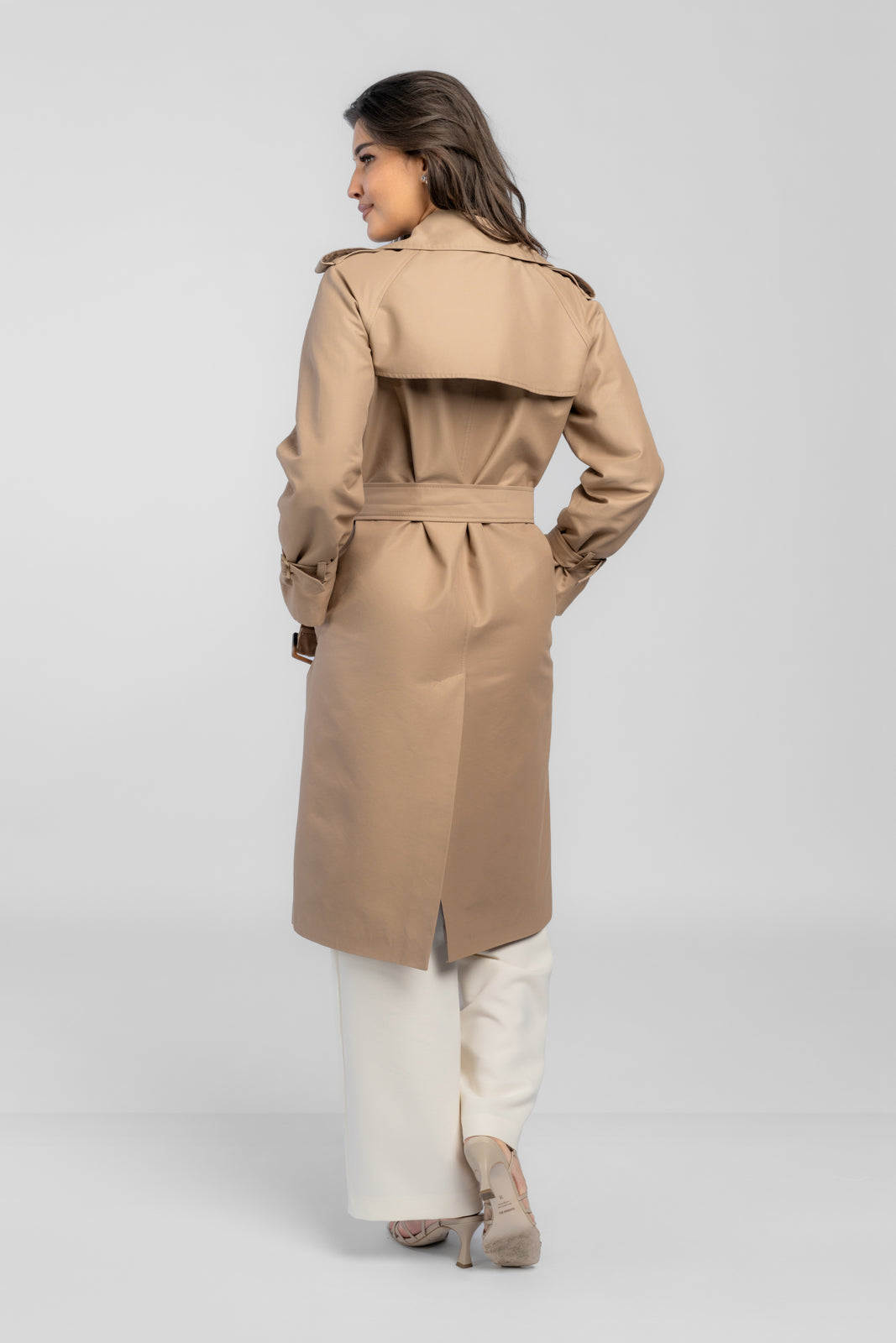 ADRIANNA cappuccino trenchcoat