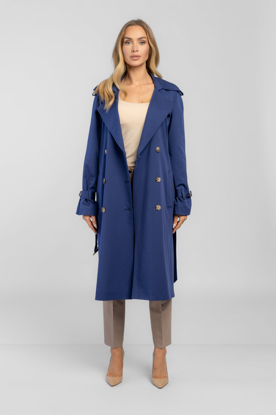 ADRIANNA trenchcoat marineblauw