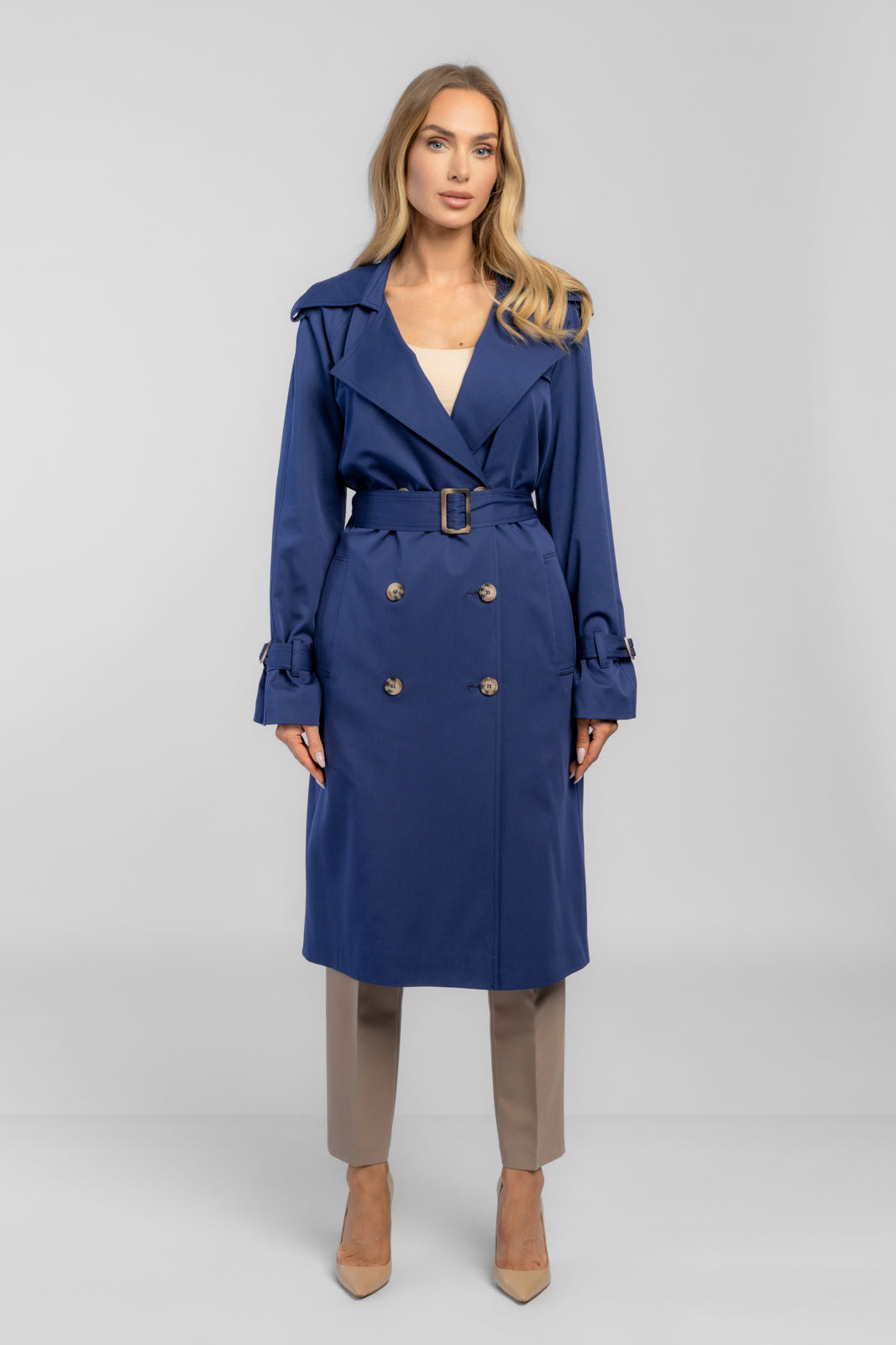 ADRIANNA trenchcoat marineblauw