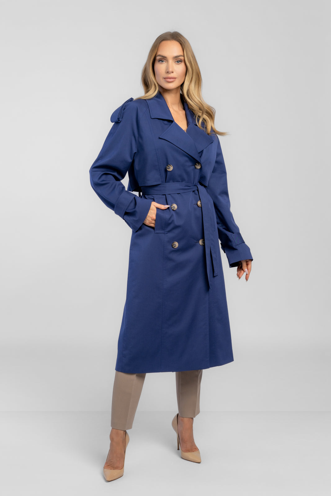 AMANDA trenchcoat marineblauw 2.0