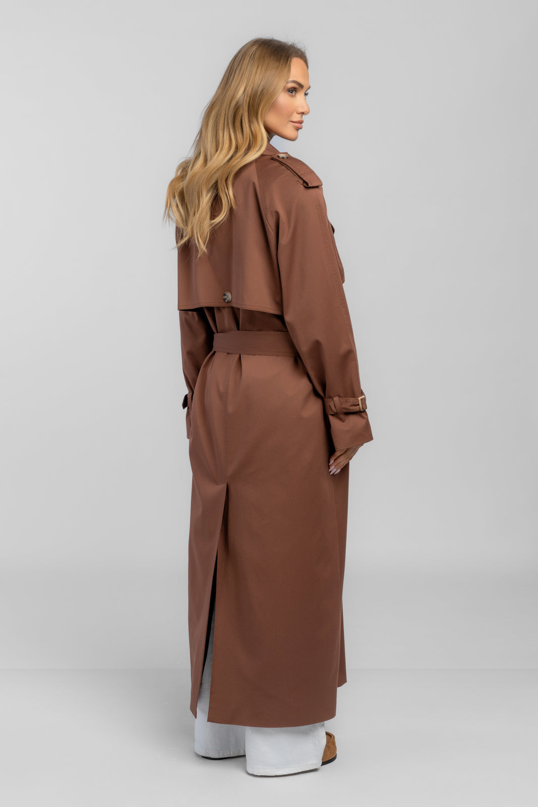 CYNTIA chocolade trenchcoat