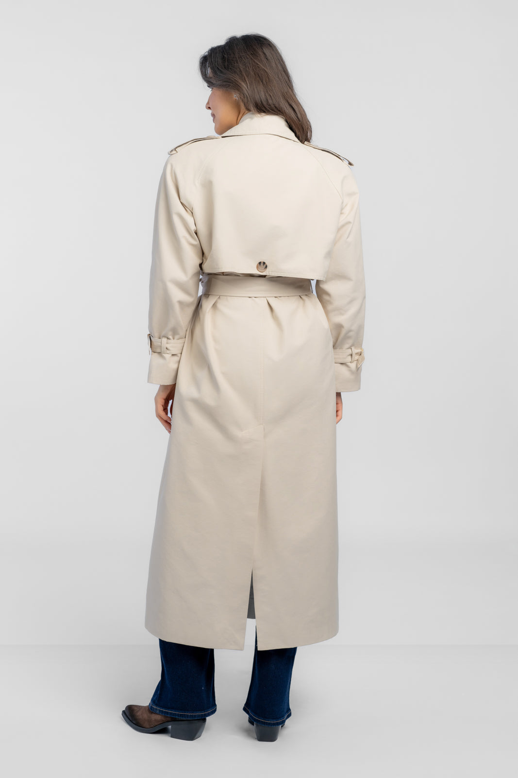 CYNTIA crèmekleurige trenchcoat